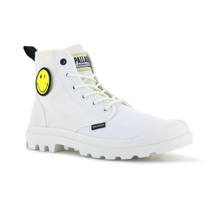 Bottes Palladium Pampa Smiley Change Femme Blanche | FR BAJ914G